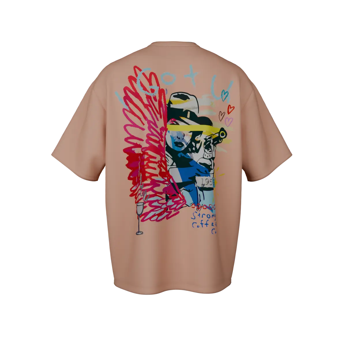 Caffeine Cowboy - Pink Shirt - Image 2