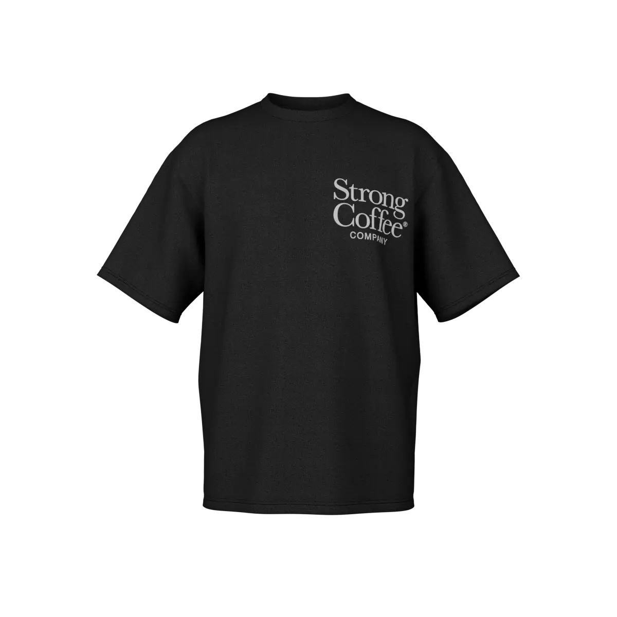 STRONG Coffee Apparel - Classic Logo Oversized Tee Black - Image 2